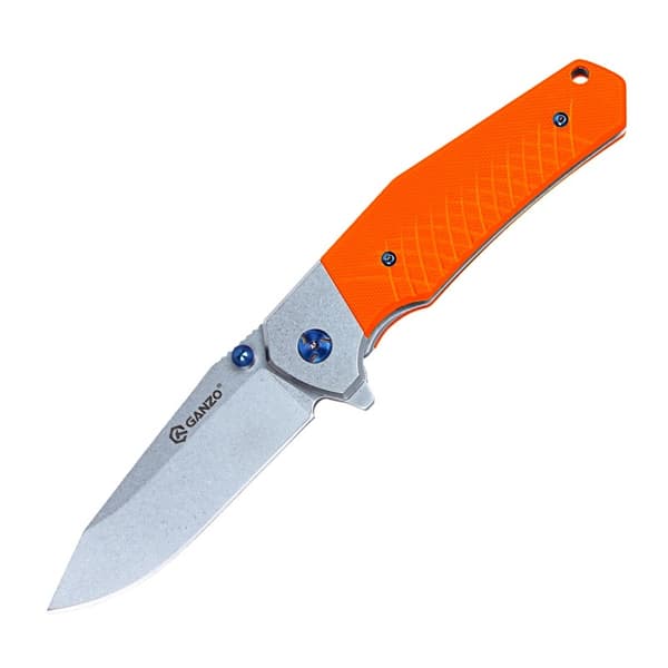 GANZO G7492-BK Black Folding Knife orange2