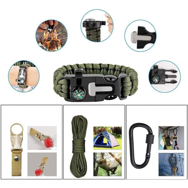 Survival Kit First Aid Outdoor Life Camping Utility työkalut CDON