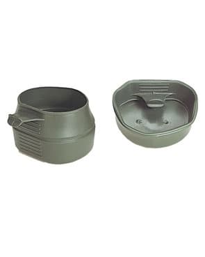 Sotilaallinen kokoontaitettava turistikuppi ruotsalainen FOLD-A-CUP 250 ML