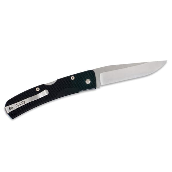 Manly Peak svart Two Hand D2 kniv 59-61 HRC