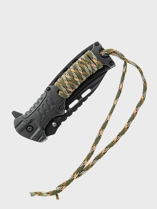 Fällkniv Bushcraft 4in1 Dominator eldstartare, rep