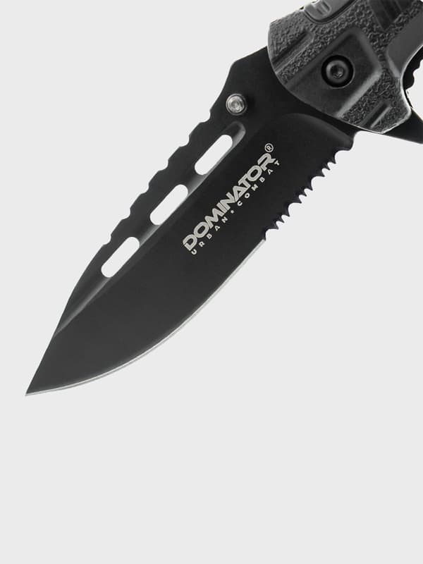 Fällkniv Bushcraft 4in1 Dominator eldstartare, rep