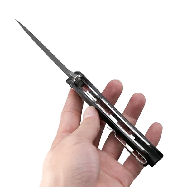 Petrified Fish Pub PF-838 Foldekniv i Kulfiber - Stonewash