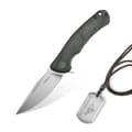 Miniatyrbild 1 av 8: Petrified Fish Warrior PF-949 GRM Grön Micarta Fällkniv