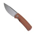 Miniatyrbillede 6 af 7: Petrified Fish Beluga PF-P01 KMP Brun Micarta Foldekniv