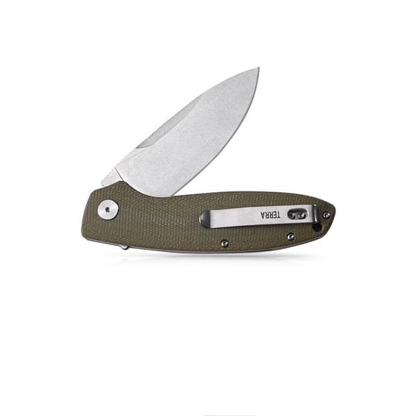 Petrified Fish Terra PF-B01 GRMW Grön Micarta Fällkniv