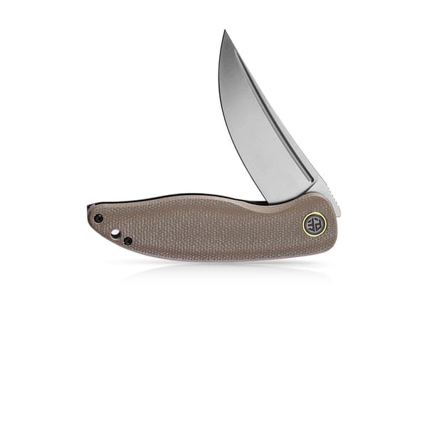 Petrified Fish Simum PF-P06 Foldekniv KAMS Khaki Micarta