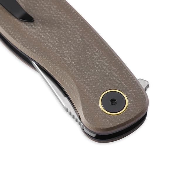 Petrified Fish Simum PF-P06 Foldekniv KAMS Khaki Micarta