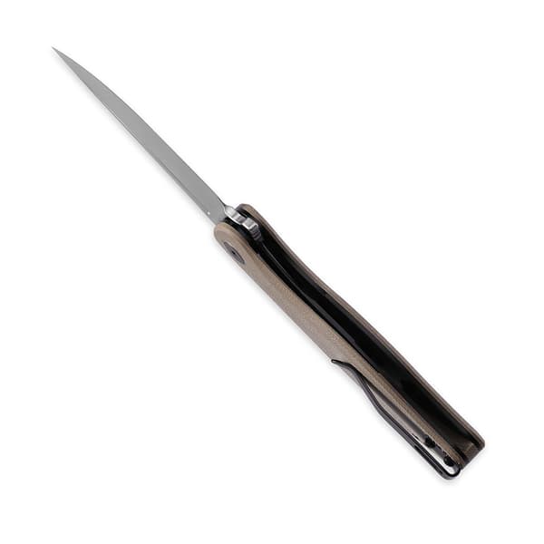 Petrified Fish Simum PF-P06 Foldekniv KAMS Khaki Micarta