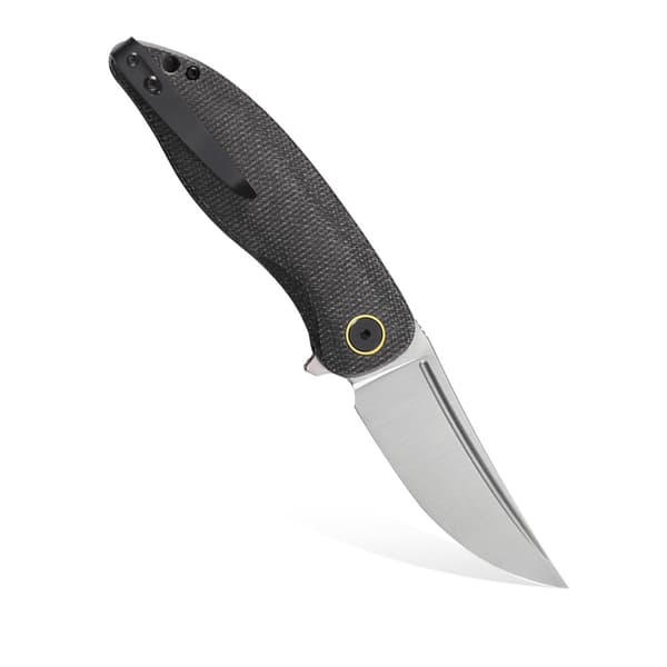 Petrified Fish Simum PF-P06 DMS Sort Micarta Foldekniv