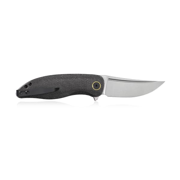 Petrified Fish Simum PF-P06 DMS Sort Micarta Foldekniv