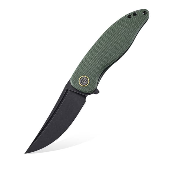 Petrified Fish Simum PF-P06 GRMDW Grön Micarta Fällkniv