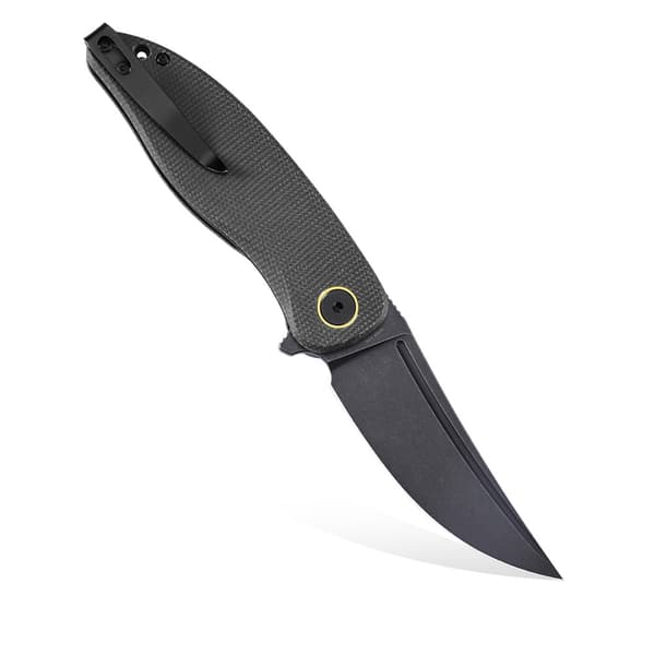 Petrified Fish Simum PF-P06 DMDW Svart Micarta Fällkniv