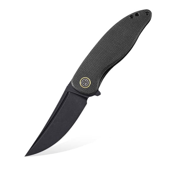 Petrified Fish Simum PF-P06 DMDW Svart Micarta Fällkniv