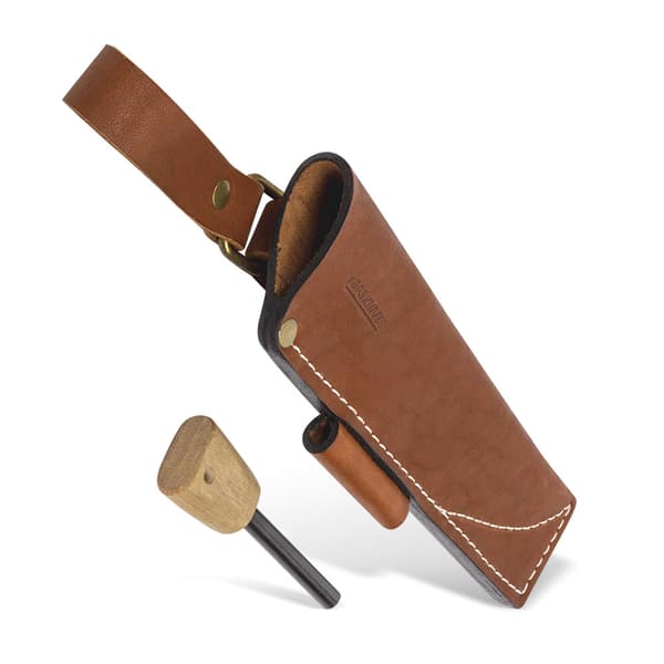 BPS Knives SH07 Brun Universal Läderslida med Tändstift