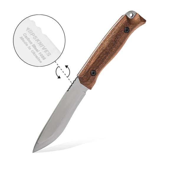 BPS Knives HK1 Kompakt Jagtkniv i Kulstofstål med Optændingsstarter