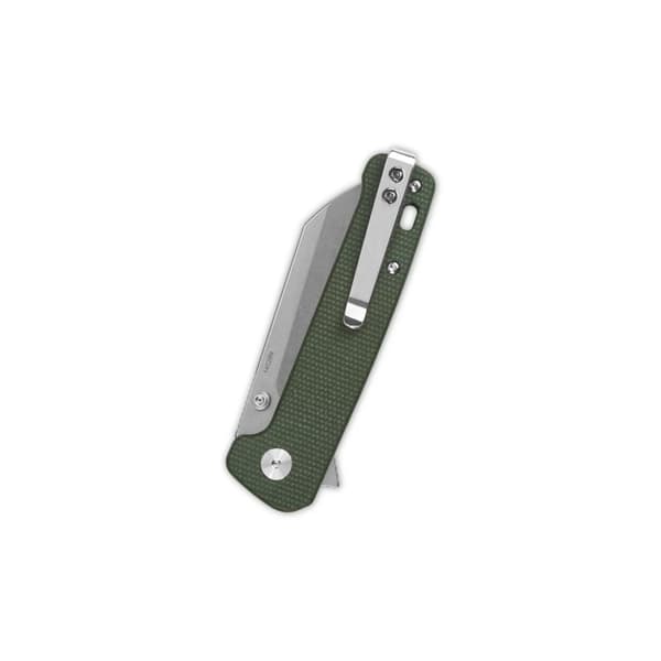 QSP Knife Penguin QS130BL-C1 Knapplåsfällkniv Stentvättad 14C28N Grön Micarta