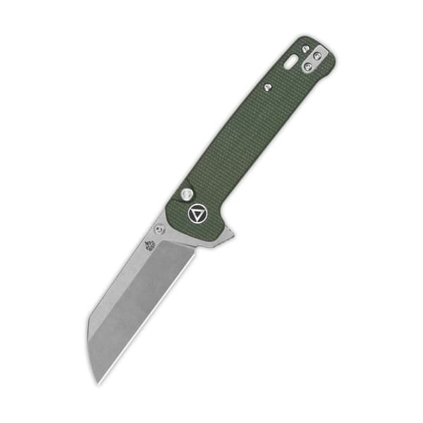 QSP Knife Penguin QS130BL-C1 Knapplåsfällkniv Stentvättad 14C28N Grön Micarta