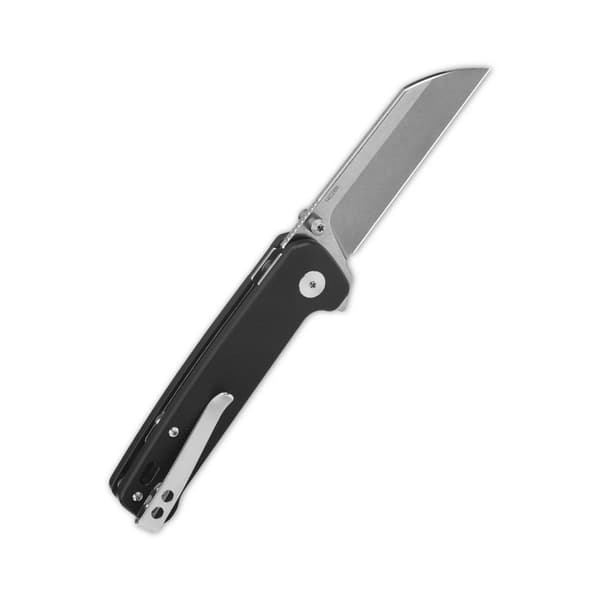 QSP Knife Penguin QS130BL-A1 Knapplås Stonewashed 14C28N Svart G10 Fällkniv