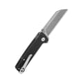 Miniatyrbild 3 av 4: QSP Knife Penguin QS130BL-A1 Knapplås Stonewashed 14C28N Svart G10 Fällkniv