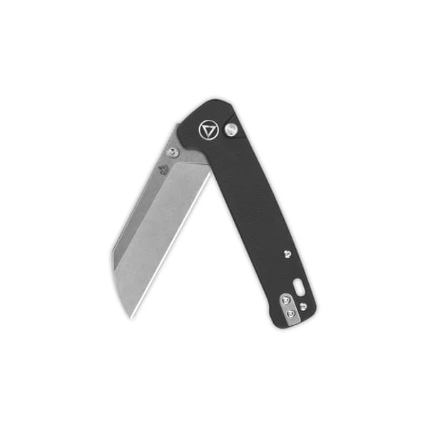 QSP Knife Penguin QS130BL-A1 Knapplås Stonewashed 14C28N Svart G10 Fällkniv