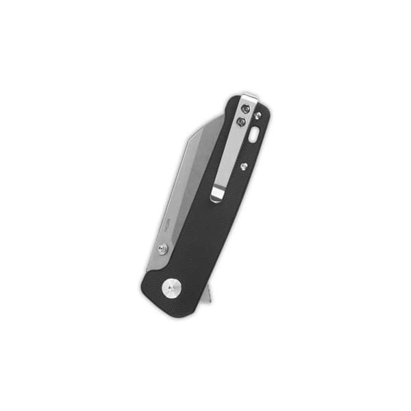 QSP Knife Penguin QS130BL-A1 Knapplås Stonewashed 14C28N Svart G10 Fällkniv