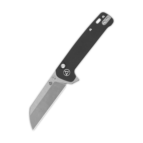 QSP Knife Penguin QS130BL-A1 Knapplås Stonewashed 14C28N Svart G10 Fällkniv