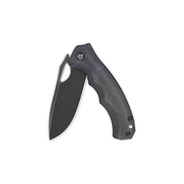 QSP Knife Gorilla QS153-A2 Black Stonewashed 14C28N Black Micarta Folding Knife