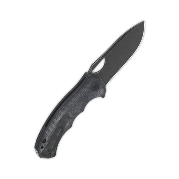 QSP Knife Gorilla QS153-A2 Black Stonewashed 14C28N Black Micarta Folding Knife