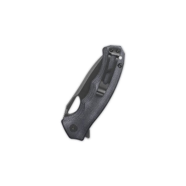 QSP Knife Gorilla QS153-A2 Black Stonewashed 14C28N Black Micarta Folding Knife