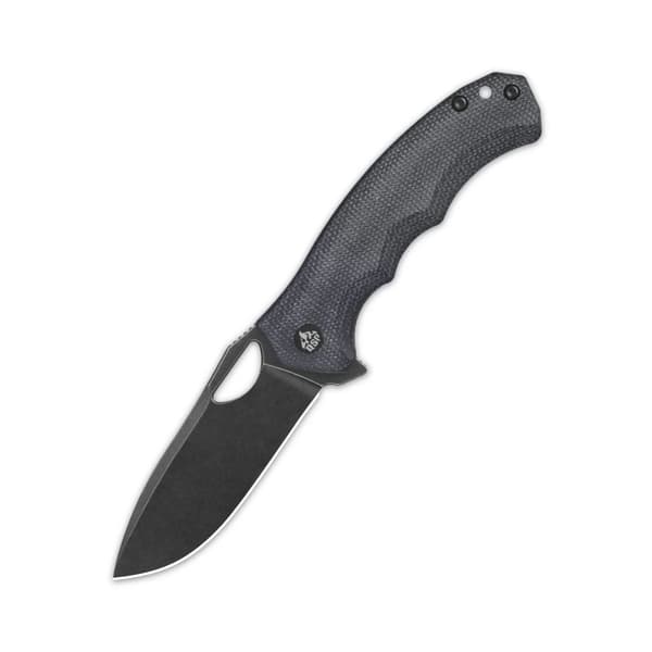 QSP Knife Gorilla QS153-A2 Black Stonewashed 14C28N Black Micarta Folding Knife