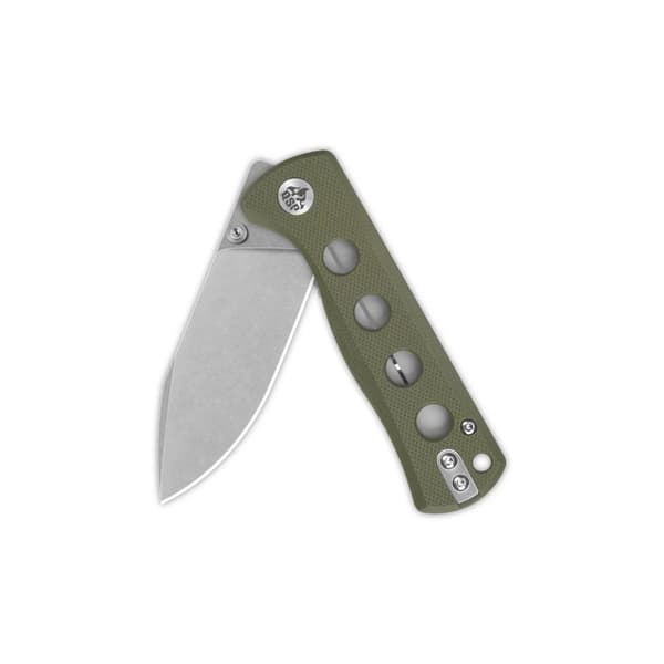 QSP Knife Canary QS150-F1 Stonewashed 14C28N Olivgrön G10 fällkniv