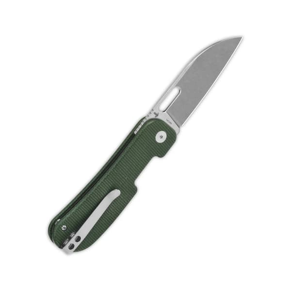 QSP Knife Variant PE Foldekniv QS154-D Stonewashed 14C28N Grøn Micarta af Jacob Lundquist