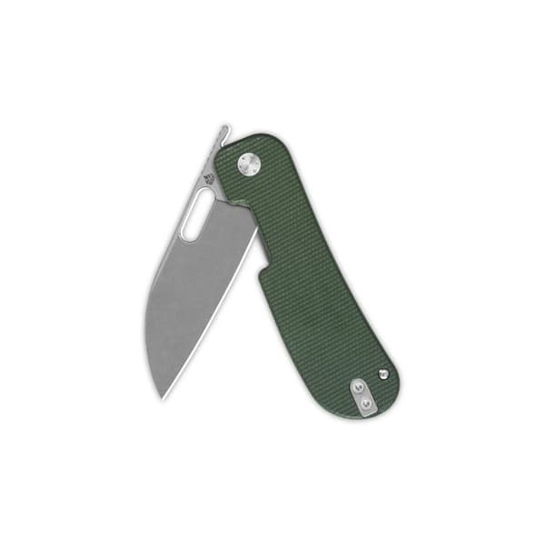 QSP Knife Variant PE Foldekniv QS154-D Stonewashed 14C28N Grøn Micarta af Jacob Lundquist