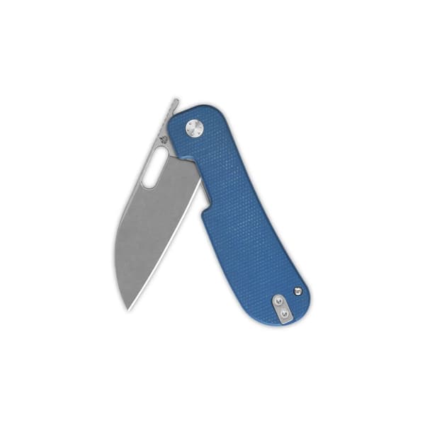 QSP Knife Variant PE Fällkniv QS154-C Stentvättad 14C28N Blå Micarta av Jacob Lundquist