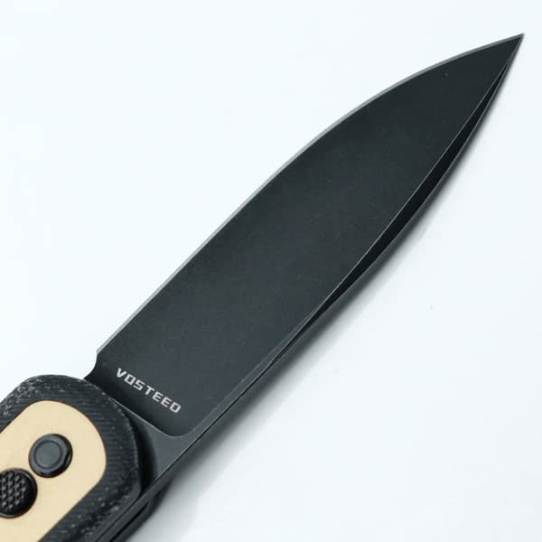 Vosteed Corgi Trek Lock Black 14C28N Black Micarta fällkniv CG3S05