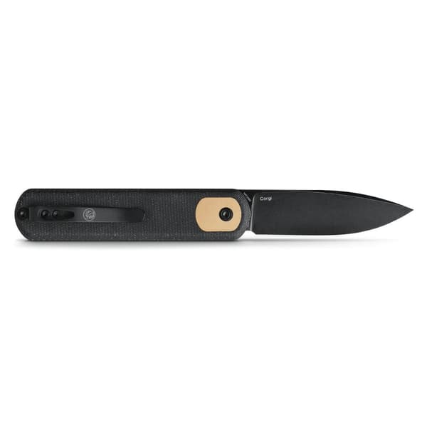 Vosteed Corgi Trek Lock Black 14C28N Black Micarta fällkniv CG3S05