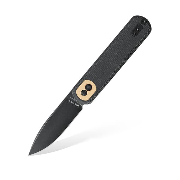 Vosteed Corgi Trek Lock Black 14C28N Black Micarta fällkniv CG3S05
