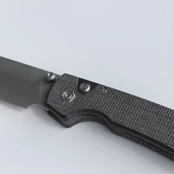 Foldekniv Vosteed Raccoon Knaplås Satin 14C28N Sort Micarta RC3SVM2
