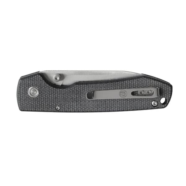 Foldekniv Vosteed Raccoon Knaplås Satin 14C28N Sort Micarta RC3SVM2