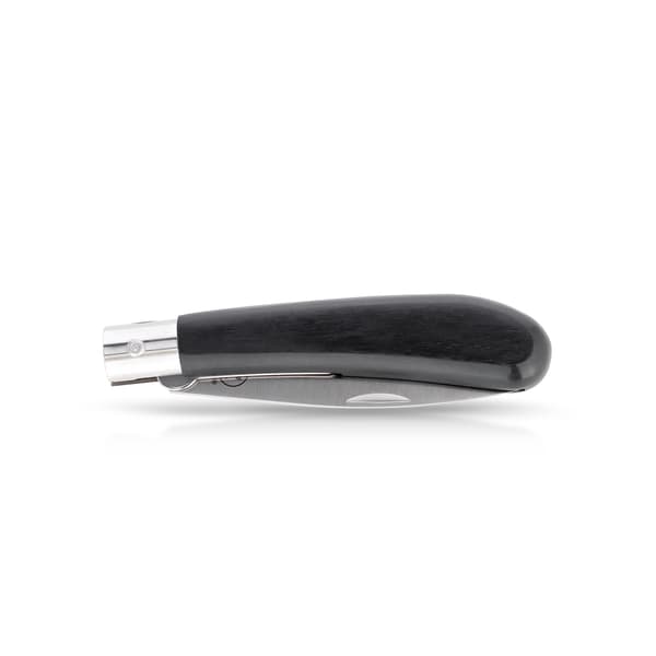 MAIN Knives German Line 1200 Drop Point 440A Svartpressad Träfällkniv