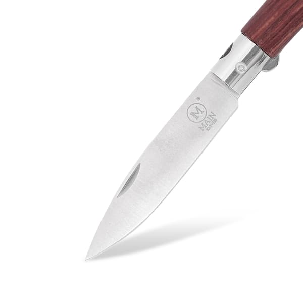 HUVUDKNIVAR German Line 1201 Drop Point 440A Bubinga Träfällkniv