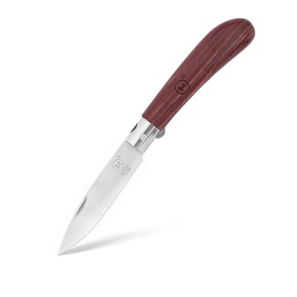 HUVUDKNIVAR German Line 1201 Drop Point 440A Bubinga Träfällkniv