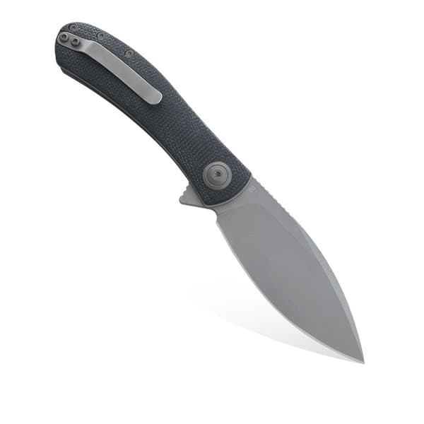 Trollsky Knives Mandu Black Micarta Fällkniv | Mörk pärlsprängning D2