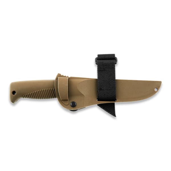 Peltonen Knives M07 Ranger Puukko Sissipuukko FJP126 -veitsi, 80CrV2-terästä, Cerakote FDE -pinnoite, Coyote TPE -kahva, Coyote-komposiittituppi