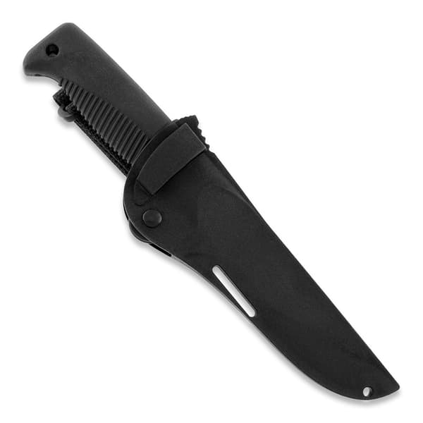 Peltonen Knives M07 Ranger Puukko Sissipuukko FJP080 -veitsi, 80CrV2-terästä, musta PTFE-pinnoite, musta TPE-kahva, musta komposiittituppi