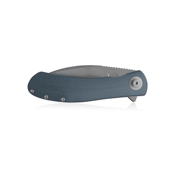 Trollsky Knives Mandu XL Liner Lock Dark Bead Blast D2 Grå G10 Fällkniv