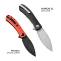 Miniatyrbild 7 av 8: Trollsky Knives Mandu XL Liner Lock Dark Bead Blast D2 Svart Micarta Fällkniv