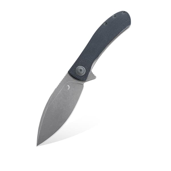 Trollsky Knives Mandu XL Liner Lock Dark Bead Blast D2 Svart Micarta Fällkniv