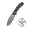 Miniatyrbild 1 av 8: Trollsky Knives Mandu XL Liner Lock Dark Bead Blast D2 Svart Micarta Fällkniv